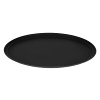 Cambro Camtread ovales rutschfestes Fiberglas Tablett schwarz 68,5x56cm