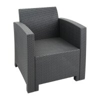 Bolero  Sessel- Und Tischgeflecht-Set grau