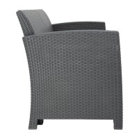 Bolero  Sessel- Und Tischgeflecht-Set grau