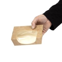 Colpac Zest Kompostierbare Salatboxen mit Sichtfenster 825ml