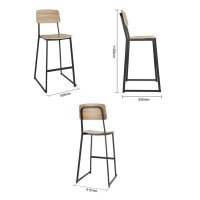 Bolero Beaufort Hochhocker aus Holz für den Innenbereich (2er-Pack)