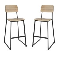 Bolero Beaufort Hochhocker aus Holz für den Innenbereich (2er-Pack)