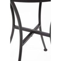 Bolero Steel Outdoor Dining Set Schwarz Tisch und zwei Stuehle