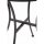 Bolero Steel Outdoor Dining Set Schwarz Tisch und zwei Stuehle