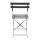 Bolero Steel Outdoor Dining Set Schwarz Tisch und zwei Stuehle