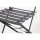 Bolero Steel Outdoor Dining Set Schwarz Tisch und zwei Stuehle