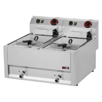 Profi Elektro-Fritteuse 2x 8 Liter - mit Kaltzone, 6 kW,...