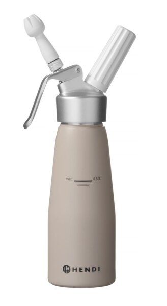 Hendi Sahnespender mit 0,5 Liter in taupe und ø80mm