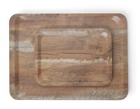 Serviertablett aus Melamin mit Holzoptik , HENDI, Holz,...
