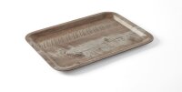 Serviertablett aus Melamin mit Holzoptik , HENDI, Holz...
