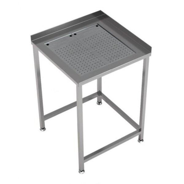 Combisteel Arbeitstisch mit Tropfeinsatz und Aufkantung  650x650x900mm