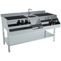 Combisteel Cocktailtheke mit Spülbecken aus Edelstahl