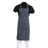 Whites Latzschürze mit Tasche blau-weiß gestreift