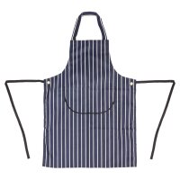 Whites Latzschürze mit Tasche blau-weiß gestreift