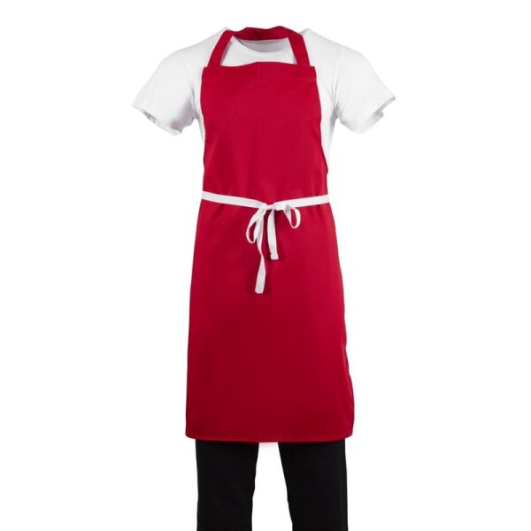 Whites Latzschürze rot