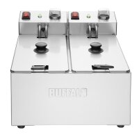 Buffalo Zwei Behälter Zwei Korb 2x3Ltr Aufsatzfritteuse 2x2kW