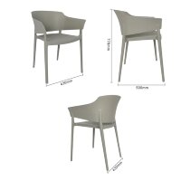 Bolero Lorenzo Cafe Stühle Medium Grau (2er Pack)