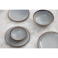 Olympia Drift Grey Embossed Coupe Schalen 155mm (6er-Pack)