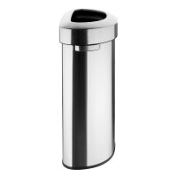 Bolero D Form Gebürsteter Stahl Mülleimer mit...