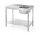 Waschtisch mit Ablage  verschraubt, Tiefe 600 mm, HENDI, Kitchen Line, Spüle rechts, 1000x600x(H)850mm