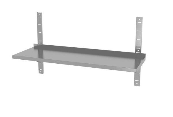 Wandablage einstellbar, einfach, mit 2 Halterungen, HENDI, 2 Stk., 1000x300x(H)600mm