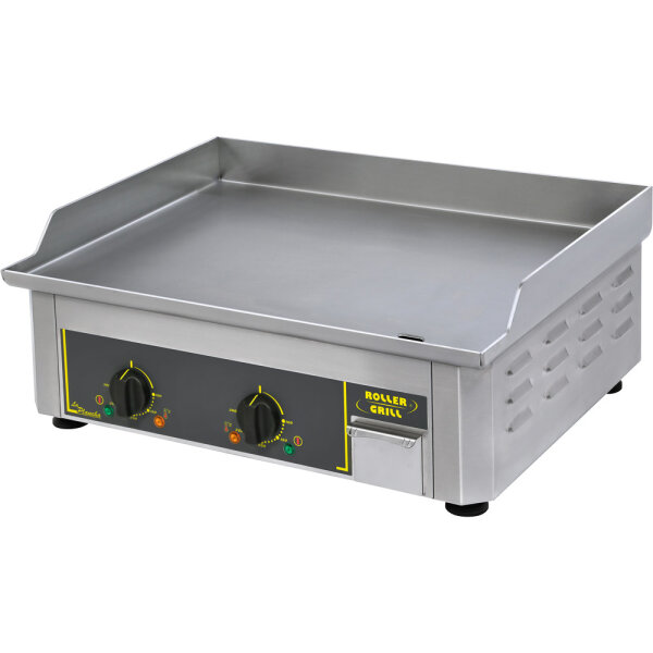 ROLLER GRILL Elektro-Griddleplatte, Edelstahl-Grillfläche, zwei Heizzonen, Abmessung 600x450x190 mm (BxTxH), 3,5 kW