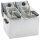 Fritteuse 10 Liter Edelstahl - 2x5 Liter, Tischgerät, 230 V