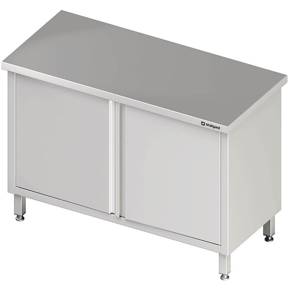 Durchreicheschrank mit Flügeltüren, 900x600x850 mm, ohne Aufkantung, verschweißt