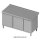 Arbeitsschrank mit Flügeltüren, 1500x600x850 mm, mit Flügeltürschrank links, mit Aufkantung, verschweißt