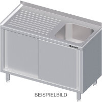 Spülschrank mit Schiebetüren, 1700x600x850 mm,...