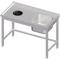 Spültisch ohne Grundboden, mit Abfallloch,...