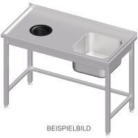 Spültisch ohne Grundboden, mit Abfallloch,...