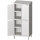 Hochschrank mit Flügeltüren, 800x500x1800 mm, mit zwei Schrankräumen, verschweißt