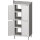 Durchreiche-Hochschrank mit Flügeltüren, 900x700x1800 mm, mit zwei Schrankräumen, verschweißt