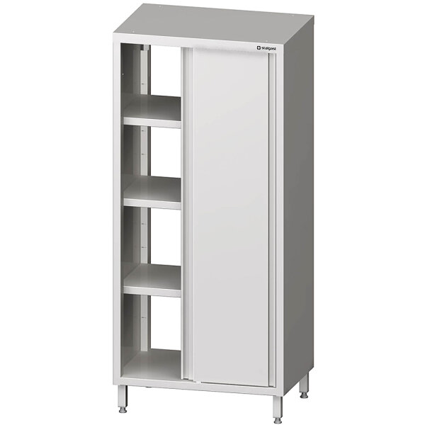 Durchreiche-Hochschrank mit Schiebetüren, 1200x600x2000 mm, verschweißt