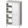 Durchreiche-Hochschrank mit Schiebetüren, 800x500x1800 mm, mit zwei Schrankräumen, verschweißt