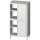 Durchreiche-Hochschrank mit Schiebetüren, 800x700x2000 mm, mit zwei Schrankräumen, verschweißt