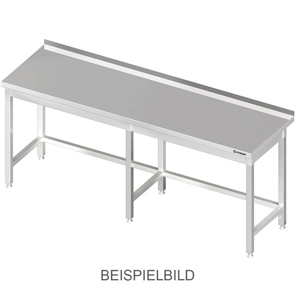Arbeitstisch ohne Grundboden, 2200x600x850 mm, mit Verstrebung, ohne Aufkantung, verschweißt