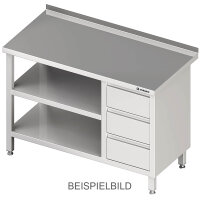 Arbeitstisch mit Grund- und Zwischenboden, 800x600x850...