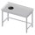 Arbeitstisch ohne Grundboden, 800x600x850 mm, mit Abfallloch links, mit Aufkantung, verschweißt