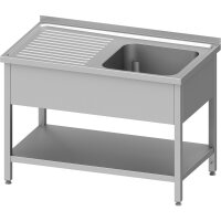 Spültisch mit Grundboden 1000x700x850 mm, mit einem...