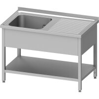 Spültisch mit Grundboden 1000x700x850 mm, mit einem...