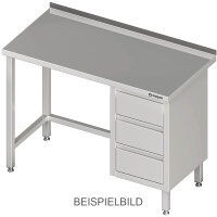 Arbeitstisch ohne Grundboden, 2500x600x850 mm, mit 3er...