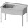 Spültisch ohne Grundboden 1200x600x850 mm, mit einem Becken links, mit Aufkantung, verschweißt