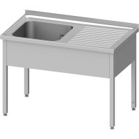 Spültisch ohne Grundboden 1400x600x850 mm, mit einem...
