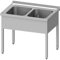 Spültisch ohne Grundboden 1000x700x850 mm, mit zwei...
