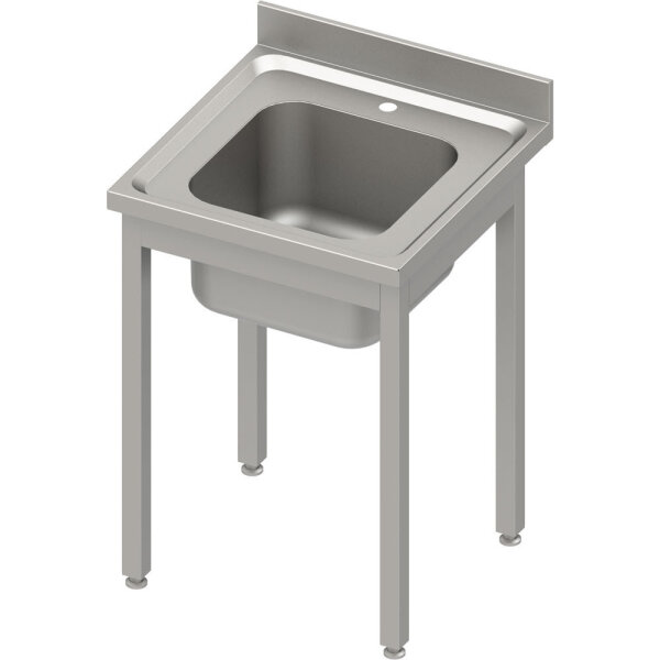 Spültisch ECO ohne Grundboden 600x600x850 mm, mit einem Becken, mit Aufkantung, Selbstmontage