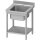 Spültisch ECO mit Grundboden 600x700x850 mm, mit einem Becken, mit Aufkantung, Selbstmontage
