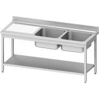 Spültisch ECO mit Grundboden 1400x700x850 mm, mit...