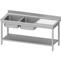 Spültisch ECO mit Grundboden 1400x700x850 mm, mit...
